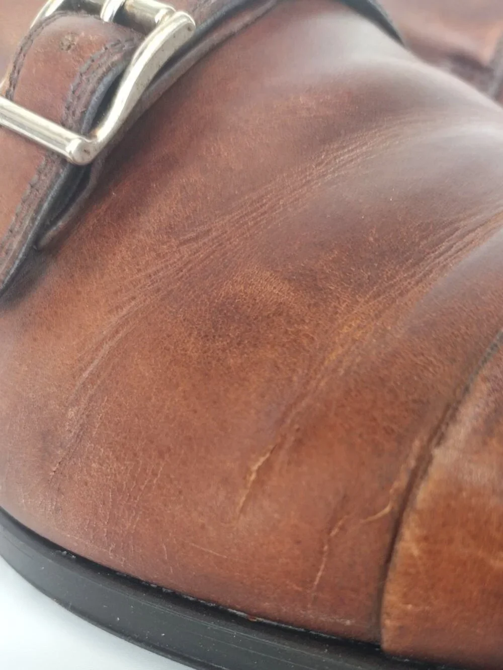 Magnanni Double Monk Strap Leather Dress Shoe Cognac Size 10  M